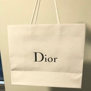 Dior White shopping bag